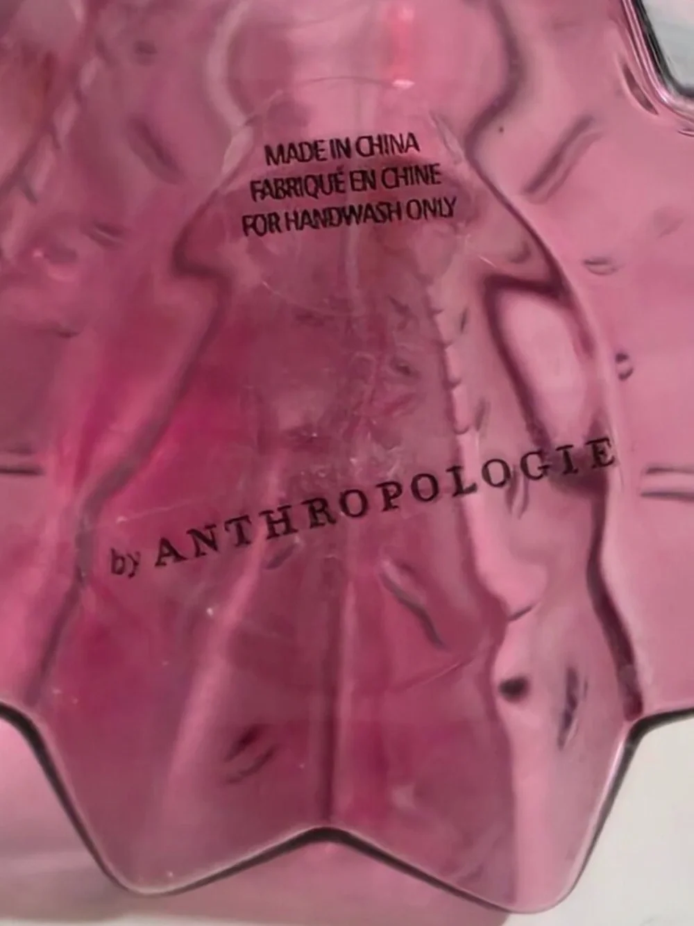 NWOT Anthropologie Pink Hand Blown Glass Cactus Bud Vase